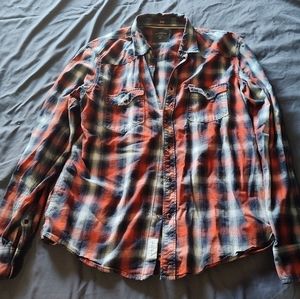 H&M plaid button up shirt